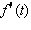 The graph of the derivative   of   is shown. Compute the total change of   over the interval   .   A)    B)    C)    D)    E)   