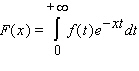 The Laplace transform   of a function   is given by the formula.   Find   if   ( m constant) . A)    B)    C)    D)    E)   