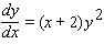 Find the general solution of the differential equation.   Solve for   as a function of   . A)    B)    C)    D)    E)   