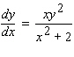 For the differential equation, find the particular solution if   .   A)    B)    C)    D)    E)   