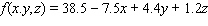 Let   . By what value is   increased if   is increased by 1? A) 5.4 B) 4.4 C) 1 D) 42.9 E) 38.5
