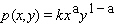Cobb-Douglas productivity functions have the form   where P stands for the number of items produced per year, x is the number of employees, and y is the annual operating budget. The numbers K and a are constants that depend on the situation we are looking at, with   How many items will be produced per year by a company that has 150 employees and an annual operating budget of $70,000 if K = 1000 and a = 0.6? (Round your answer to one significant digit.)  A) 1,000,000 B) 2,000,000 C) 3,000,000 D) 1,752,645.1 E) 2,752,645.1
