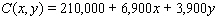 Your weekly cost (in dollars) to manufacture   cars and   trucks is given by   Find   A)    B)    C)    D)    E)   