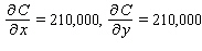 Your weekly cost (in dollars) to manufacture   cars and   trucks is given by   Find   A)    B)    C)    D)    E)   