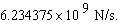 If positive electric charges of   and   coulombs are situated at positions   and   , respectively, then the force of repulsion they experience is given by   where   ,   is given in newtons, and all positions are measured in meters. Assume that a charge of 7 coulombs is situated at the origin and that a second charge of 15 coulombs is situated   and moving in the   direction at 1.9 meters per second. How fast is the electrostatic force it experiences decreasing? Round your answer to the nearest trillion. A)    B)    C)    D)    E)   
