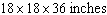 The US Postal Service (USPS) will accept only packages with length plus girth no more than 108 inches. (See the figure.)    What are the dimensions of the largest volume package the USPS will accept? A)    B)    C)    D)    E)   