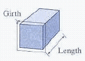 The US Postal Service (USPS)will accept only packages with length plus girth no more than 102 inches. (See the figure.)   What are the dimensions of the largest volume package the USPS will accept? Express your answer as an ordered triple in the form ( x,y,z ).