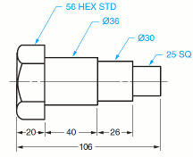   In the accompanying figure, explain how the horizontal and vertical dimensions are measured.