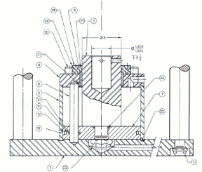   The accompanying figure shows a _____ drawing. A)  sectioned assembly B)  partitioned assembly C)  reversed assembly D)  connected assembly