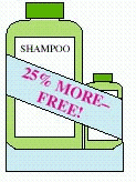 To promote sales, a free 4-ounce bottle of shampoo is packaged with every large bottle (see illustration). Use the information on the package to determine how many ounces of shampoo the large bottle contains.    __________ oz