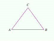  The measures of two angles of ABC (shown in the illustration)  are given. Find the measure of the third angle, if  m ( \angle A )  = 51.08 ^ { \circ }   and  m ( \angle B )  = 56.46 ^ { \circ }  . <sup>   </sup> A)   71.46 ^ { \circ }  B)   72.46 ^ { \circ }  C)   82.47 ^ { \circ }  D)   72.57 ^ { \circ }  E)   72.36 ^ { \circ }