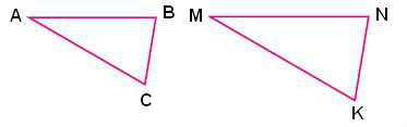  Choose case when the triangles are similar.   A)   \angle A = 35 ^ { \circ }  ,  \angle B = 62 ^ { \circ }  ,  \angle N = 62 ^ { \circ }  B)   \angle A = 35 ^ { \circ }  ,  \angle M = 35 ^ { \circ }  ,  A B = 99  ,  A C = 110  ,  M N = 117  ,  M K = 130  C)   \angle C = 83 ^ { \circ }  ,  \angle K = 83 ^ { \circ }  ,  B C = 55  ,  A C = 110  ,  N K = 68  ,  M K = 130  D)   \angle B = 83 ^ { \circ }  ,  B C = 55  ,  A C = 110  ,  M K = 130