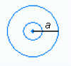  To the nearest tenth, find the circumference and the area of the target.    a = 9 \mathrm { in }  A)   56.5 \mathrm { i } .  ,  254.5 \mathrm { in } ^ { 2 }  B)   56.5 \mathrm { in } .  ,  508.9 \mathrm { in } ^ { 2 }  C)   28.3 \mathrm { in } .  ,  508.9 \mathrm { in } ^ { 2 }  D)   28.3 \mathrm { in } .  ,  254.5 \mathrm { in } ^ { 2 }
