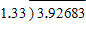 Divide and round your answer to the nearest hundredth.   A)  3.05 B)  3.45 C)  3.95 D)  2.84 E)  2.95 F)  2.85