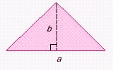  Find the area of the shaded part of the figure if  a = 18  ,  b = 5  .   A)  90 B)  180 C)  45 D)  14 E)  none of these 
