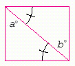  The angles of the triangles shown in the illustration are   a = 60 ^ { \circ }  ,  b = 60 ^ { \circ }  . The triangles are congruent because of what property?   A)  SAS property B)  ASA property C)  SSS property 