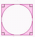  Find the total area of the shaded figure.   The side of the square is equal to 12. Use  \pi = 3.1416  . A)  1,614.9 B)  113.1 C)  115.7 D)  30.9 E)  none of these 