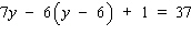 Solve the equation. Apply the distributive property to remove the parentheses, then simplify each side before using the addition property of equality.     __________