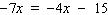Solve the equation.     __________