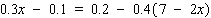 Solve the equation.   A)    B)    C)    D)    E)   