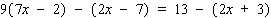 Solve the equation.   A)    B)    C)    D)    E)   