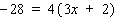 Solve the equation.   x = __________