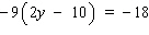 Solve the equation.   y = __________
