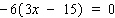 Solve the equation.   x = __________