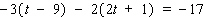 Solve the equation.   t = __________