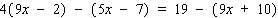 Solve the equation.  