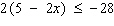 Solve the inequality. Graph the solution set.   A)      B)      C)      D)      E)     