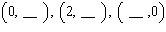 For the following equation, complete the given ordered pairs.     A)    B)    C)    D)    E)   
