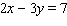 Find three solutions to the following equation, and then graph the solution set.   A)    B)    C)    D)    E)   