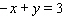 Find the x - and y -intercepts for the equation. Then use the intercepts to graph the equation.   A)    B)    C)    D)    E)   