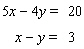 Solve the system of linear equations by graphing.   A)    B)    C)    D)    E)   