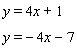 Solve the system of linear equations by graphing.   A)    B)    C)    D)    E)   