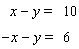 Solve the system of linear equations by elimination.   A)  The lines are parallel.   B)    C)    D)    E)  The lines coincide.