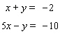 Solve the system of linear equations by elimination.   A)    B)  The lines are parallel.   C)    D)    E)  The lines coincide.