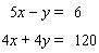 Solve the system by eliminating the y variable.   A)  The lines coincide. B)  The lines are parallel.   C)    D)    E)   