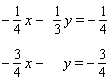 Solve the system of linear equations by the elimination method.   A)    B)    C)  The lines are parallel.   D)  The lines coincide. E)   