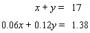 Multiply both sides of the bottom equation by 100 and then solve by the elimination method.   A)    B)  The lines are parallel.   C)    D)  The lines coincide. E)   
