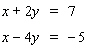 Solve the system by solving one of the equations for x or y and then use the substitution method.   A)  dependent B)    C)  no solution D)    E)   