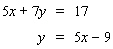 Solve the system using the substitution method.  