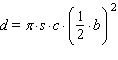 The displacement, in cubic inches, of a car engine is given by the formula   where s is the stroke and b is the bore, as shown in the figure, and c is the number of cylinders. Calculate the engine displacement for the Porsche 911 GT3: 6 cylinders, 3.94 inches of bore, 3.01 inches of stroke. Use 3.14 to approximate p . Please round the answer to the nearest whole.   __________  