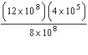 Simplify the expression, and write your answer in scientific notation.   A)    B)    C)    D)    E)   
