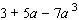 Identify the polynomial as a trinomial, binomial, or monomial, and give the degree.   A)  Trinomial, 3 B)  Trinomial, 4 C)  Monomial, 3 D)  Monomial, 4 E)  Binomial, 3