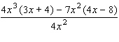 Simplify the numerator, and then divide.  