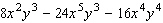 Factor the expression by taking out the greatest common factor.   A)    B)    C)    D)    E)   