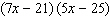 The greatest common factor of the binomial   is   . The greatest common factor of the binomial   is   . What is the greatest common factor of their product   when it has been multiplied out? A)    B)    C)    D)    E)   