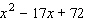 Factor the trinomial.   A)    B)    C)    D)    E)   